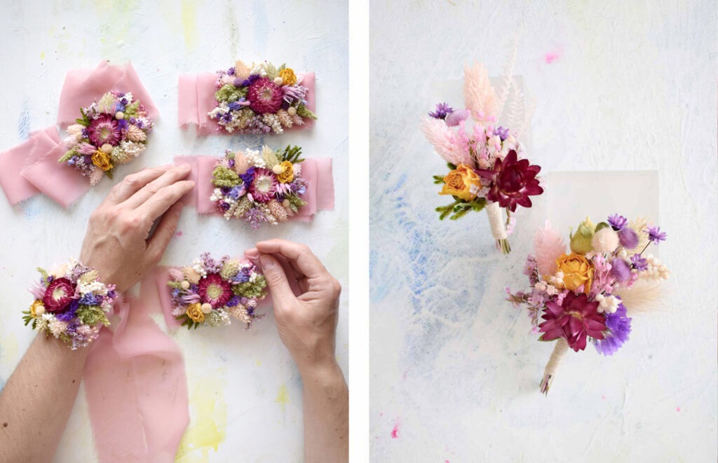 pulseiras-de-flores-e-flores-de-lapela