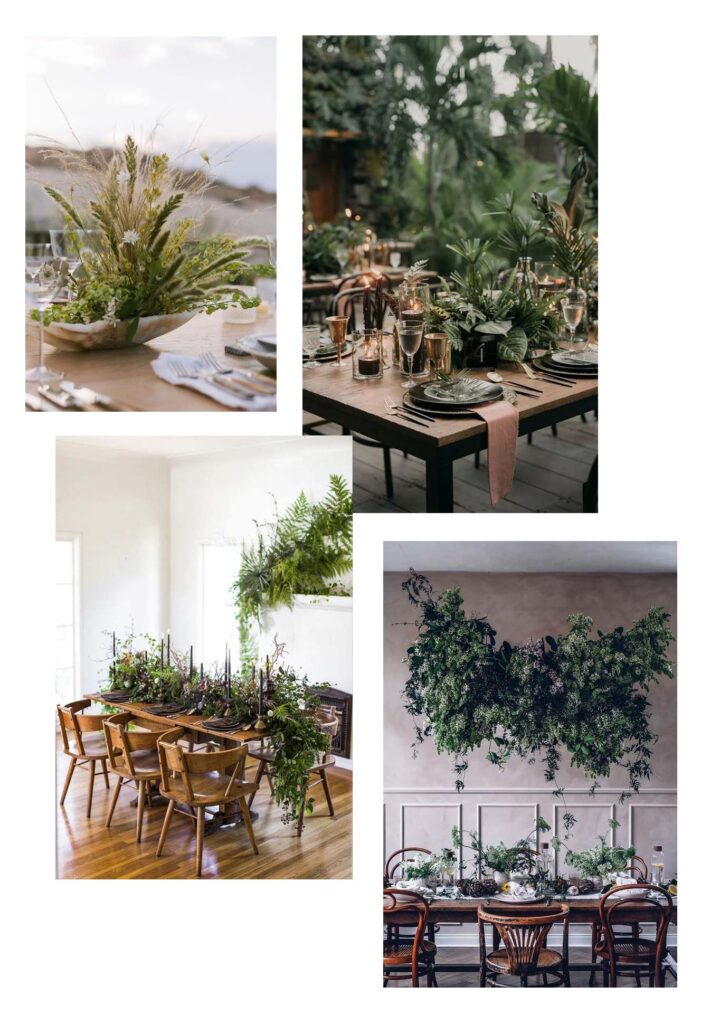 Decoração da festa: vegetação