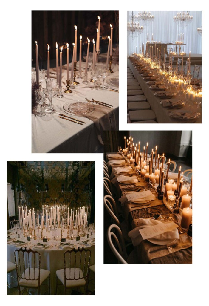 Decoração da festa: velas